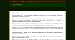 Desktop Screenshot of lostworldproperty.com